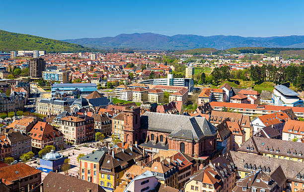 vista dalla cittadella di belfort, francia - architecture past ancient man made structure foto e immagini stock