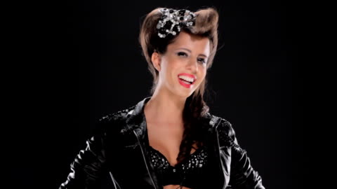 Modern Rockabilly Hairstyle Stock Video - Download Video Clip Now