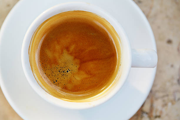 istock Espresso cup and saucer from above 473081888