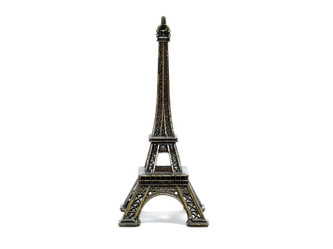 Eiffel Tower Statue isolated on white background