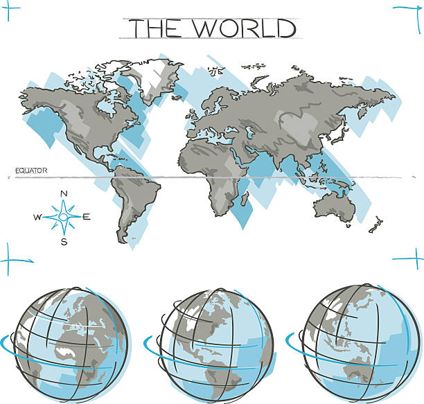 Equtorial Line Equator Line Map Equator Map Earth Art Equator Line Map