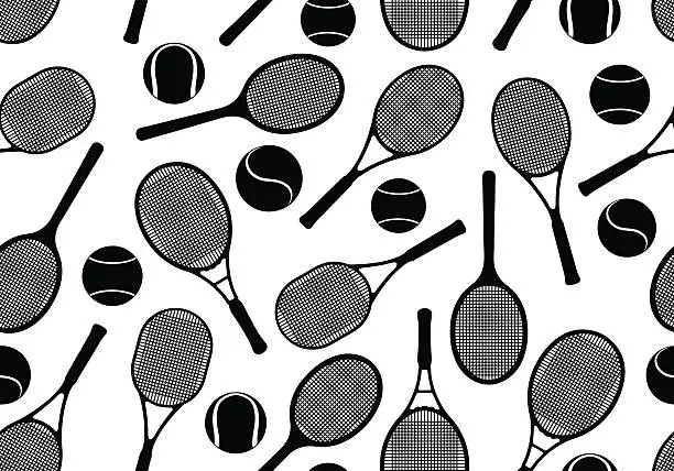 Vector illustration of Tennis rackets seamless
