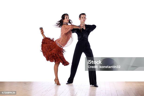 Latino Dancers In Ballroom Stock Photo - Download Image Now - 2015, Activity, Adult