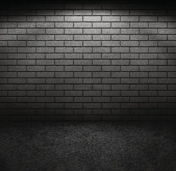 Vector illustration of Brick Wall with Light