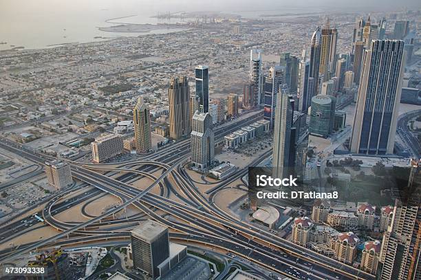 View Of Downtown Dubai From Burj Khalifa Stock Photo - Download Image Now - 2015, Arabia, Arabic Style