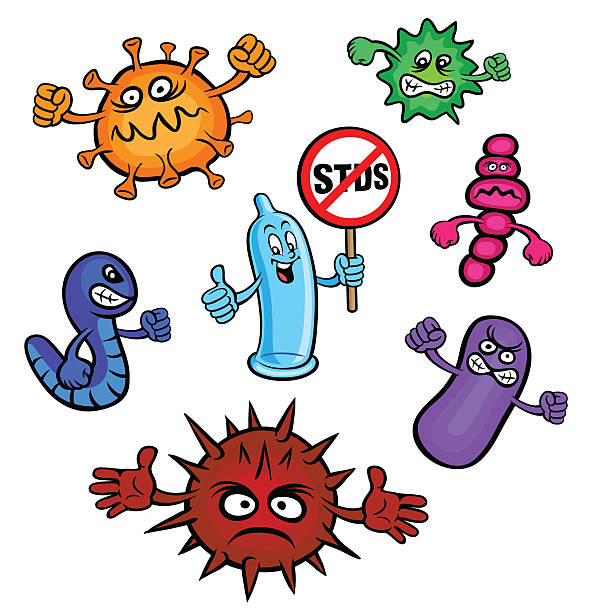 сondom und stds - chlamydia condom sexually transmitted disease sex stock-grafiken, -clipart, -cartoons und -symbole