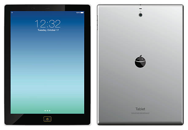 moderní tablet ilustrace - projekční plátno stock ilustrace