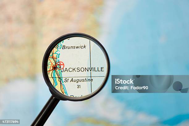 Usa Map Stock Photo - Download Image Now - Jacksonville - Florida, Searching, 2015