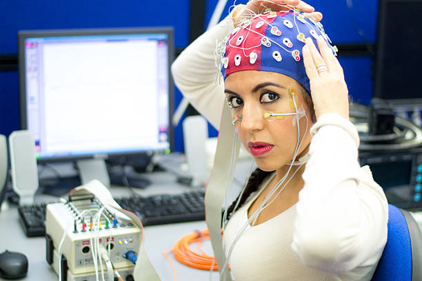istock Woman with EEG and EOG electrodes in laboratory 473118124