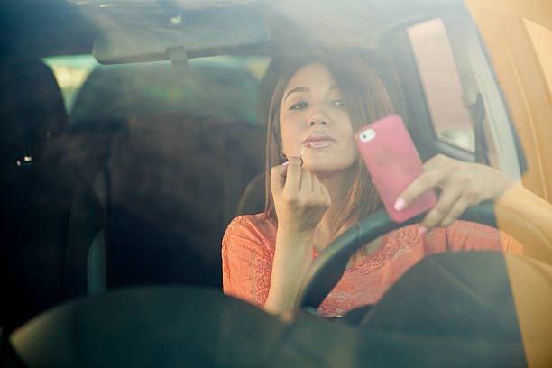 istock Reckless girl behind the wheel 473126324