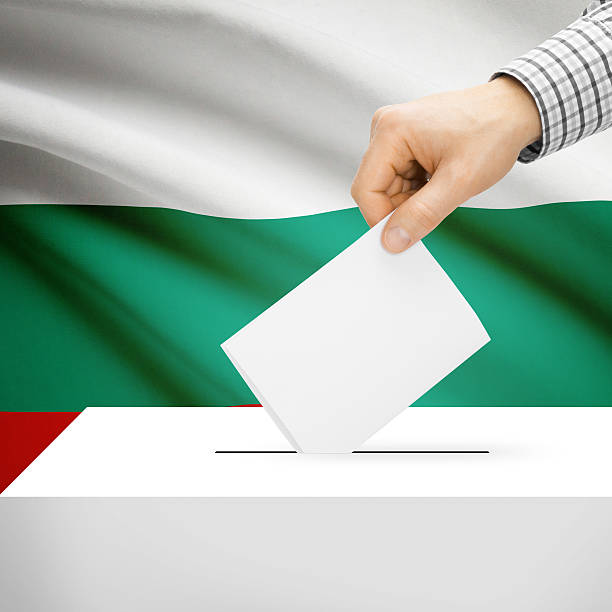 istock Ballot box with national flag on background - Bulgaria 473134282