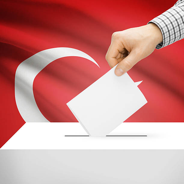 istock Ballot box with national flag on background - Turkey 473139304
