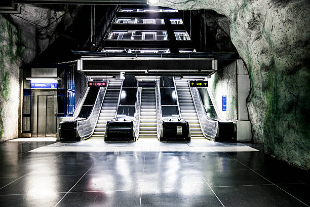 istock Escalator in city downtown subway 473145888