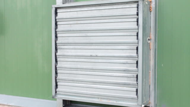 Opening shutters of industry ventilation