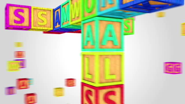 Colorful success crossword HD Animation