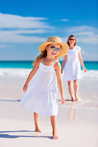 istock Mother and daughter at beach 473153082