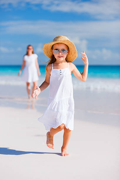 istock Mother and daughter at beach 473153088