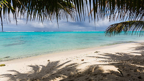 istock Incredibly blue ocean found in Rarotonga, Cook Islands 473157412