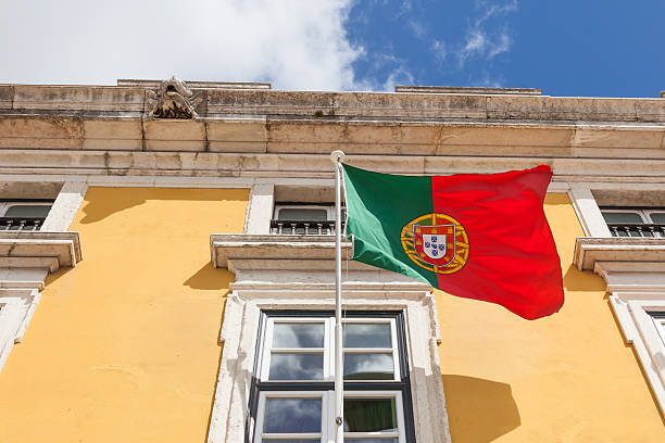 istock Portugal flag waving on the wind 473158354