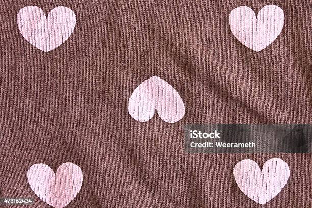 Form The Background Fabric And Heart Stock Photo - Download Image Now - 2015, Beige, Brown