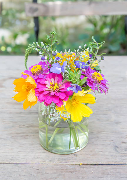 istock Glass vase with beautiful flowers 473163670