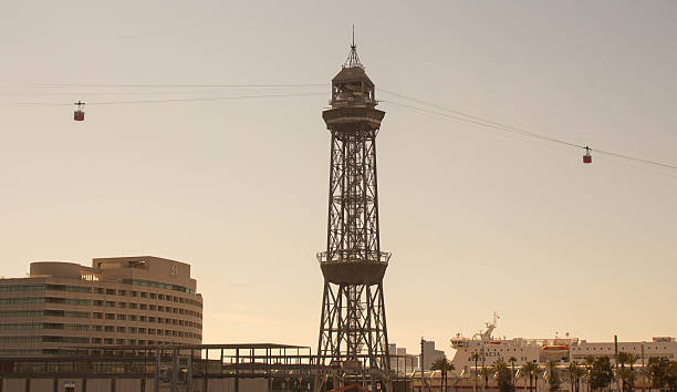istock Cable Car Tower along the Barcelona Port 473163996