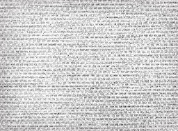 tela grezza di lino grigio texture - gray canvas linen textured foto e immagini stock