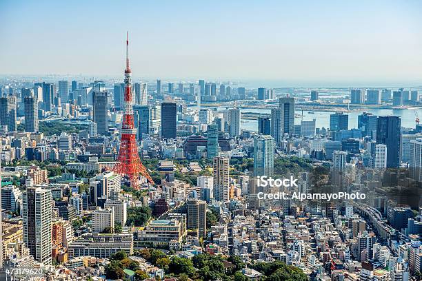 Tokyo Skyline Stock Photo - Download Image Now - Tokyo - Japan, Tokyo Tower - Minato, Urban Skyline