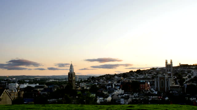 Sunset over Cork city, Ireland