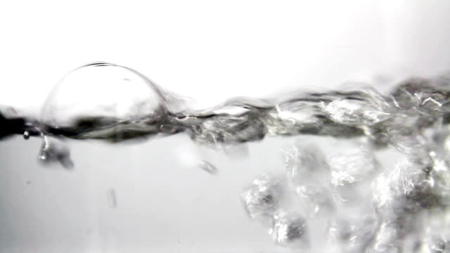 boiling water with bubbles