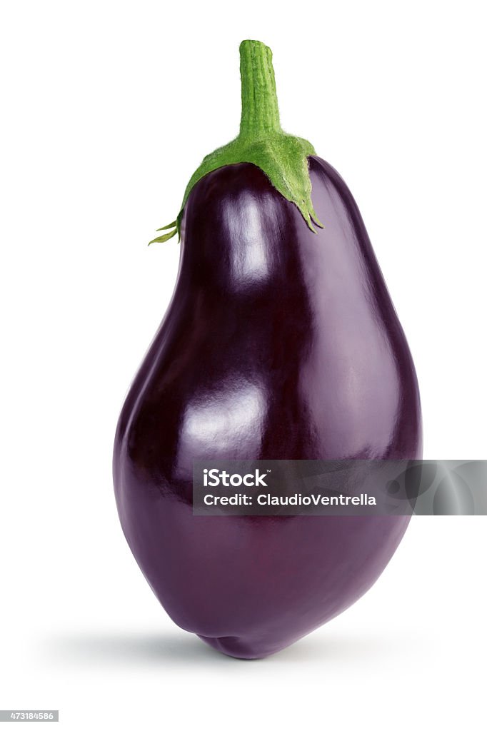 ripe eggplant one ripe eggplant isolated on white background Eggplant Stock Photo