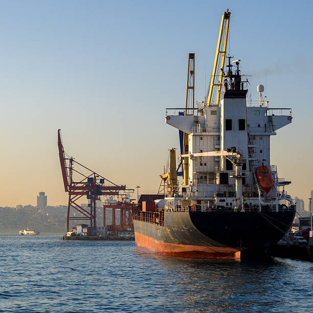 istock cargo ships and port cranes 473185722