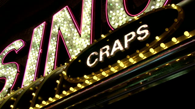 Looking Up at Craps sign of Casino
