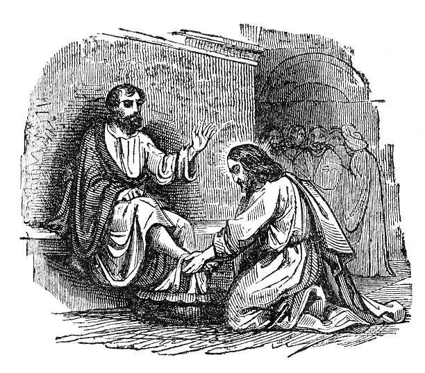 istock Jesus Christ foot washing of beggar 473188628