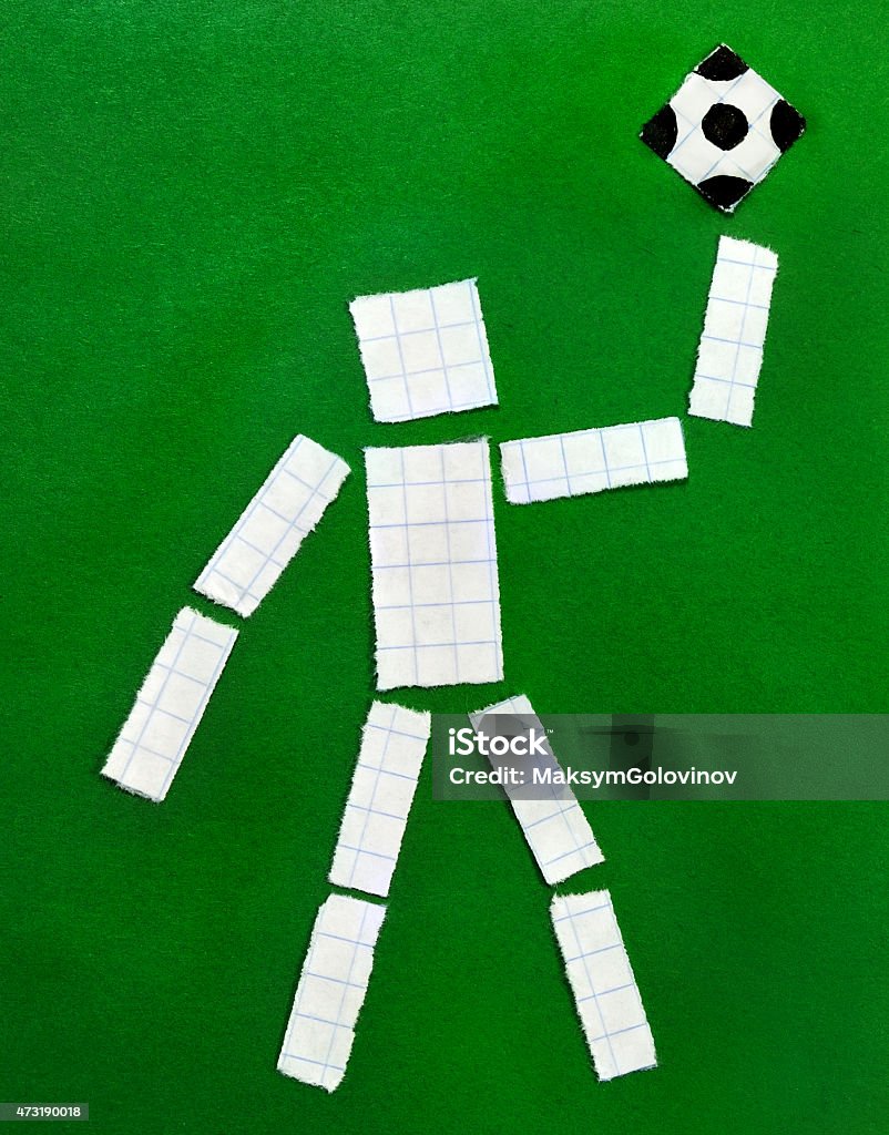 Man's figure Man's figure with a soccer ball 2015 Stock Photo