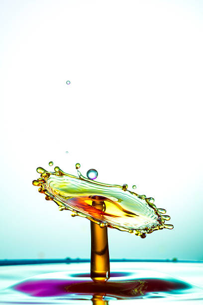 Color drop splash drop in water. stock photo