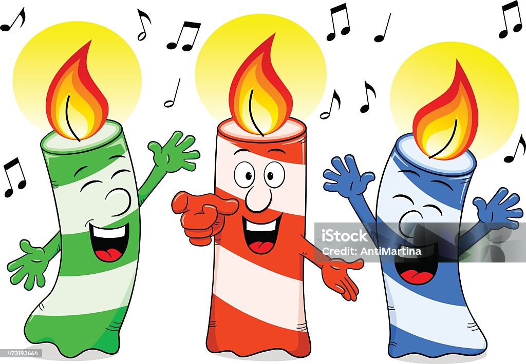 Cartoon Birthday Candles Singing A Birthday Song Stock Illustration -  Download Image Now - 2015, Anniversary, Birthday - iStock
