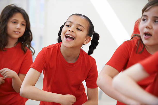 istock Group Of Children Enjoying Dance Class Together 473194188