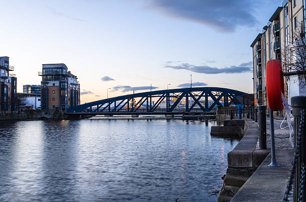 istock Historic Leith Harbour and Victoria Bridge at Sunset, Edinburgh 473195694