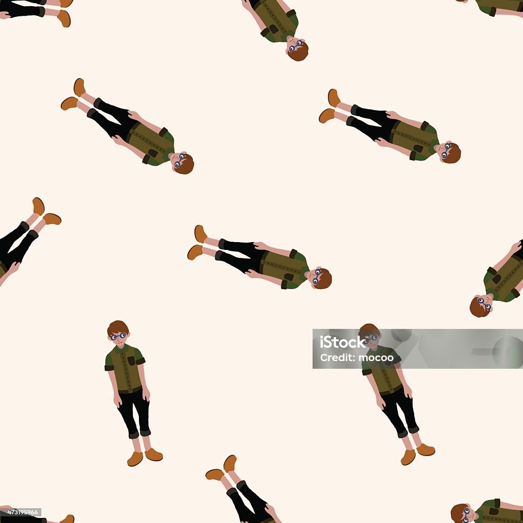 Cartoon Boy Pattern Boy Man Cartoon Cartoon Seamless Pattern Background Stock Illustration ...