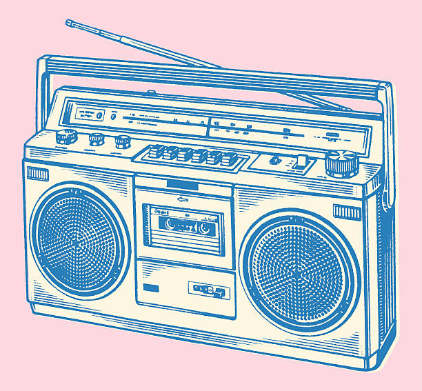 Boombox http://csaimages.com/images/istockprofile/csa_vector_dsp.jpg audio cassette illustrations stock illustrations