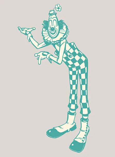 Vector illustration of Tall Clown