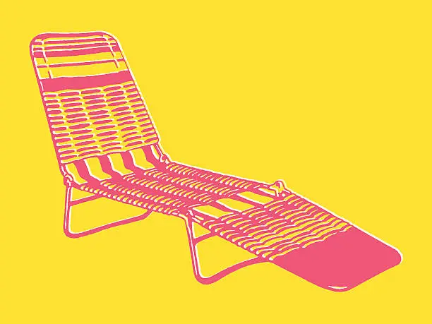 Vector illustration of Folding Lawn Chair
