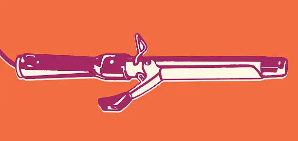 Vector illustration of Curling Iron