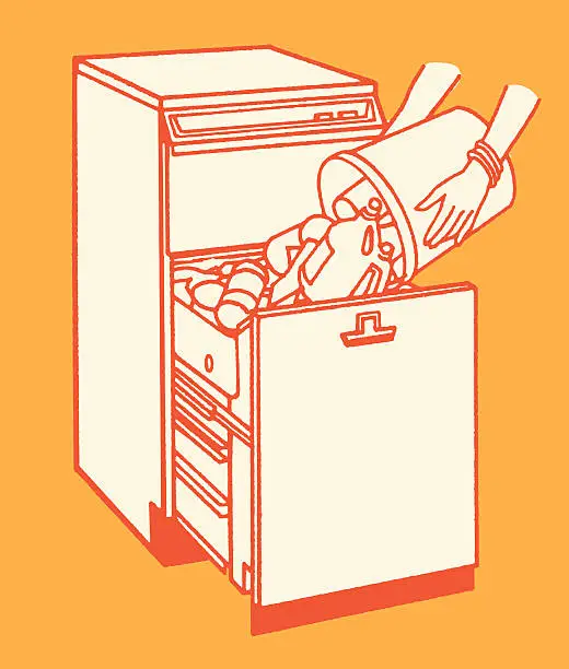 Vector illustration of Garbage Compactor
