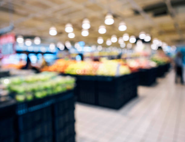 istock Out of focus supermarket interior 473200032