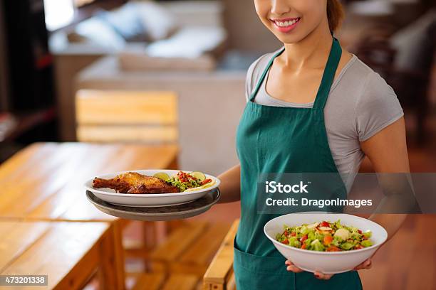 Serving Food Stock Photo - Download Image Now - Serving Food and Drinks, Waiter, 2015