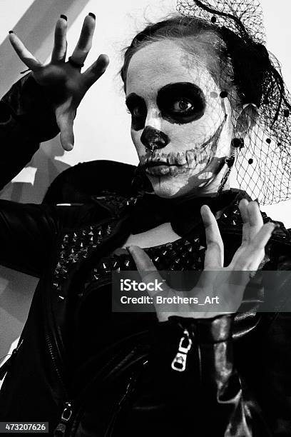 Witch Girl Stock Photo - Download Image Now - 2015, Adult, Black And White