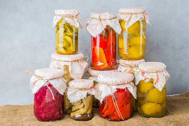 istock Homemade preserved vegetables in jars 473209892