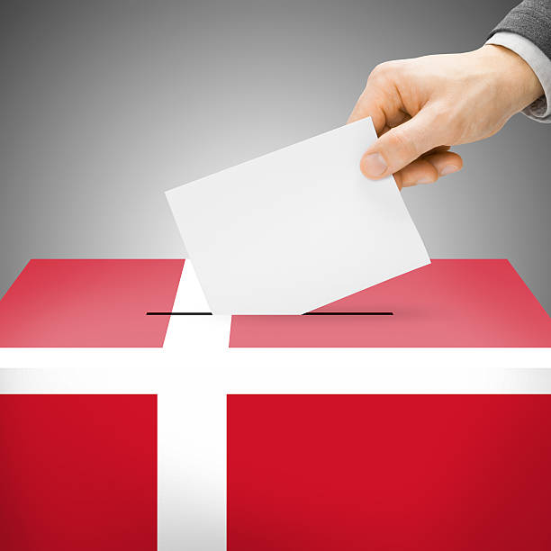 istock Ballot box painted into national flag - Denmark 473212448